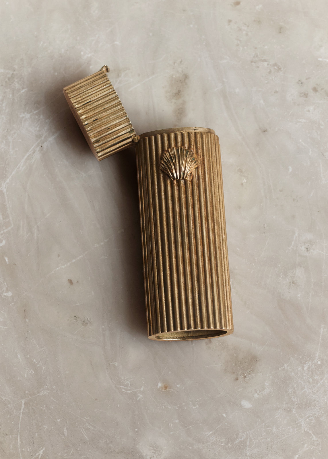 SHELL LIGHTER CASE in Gold image 4