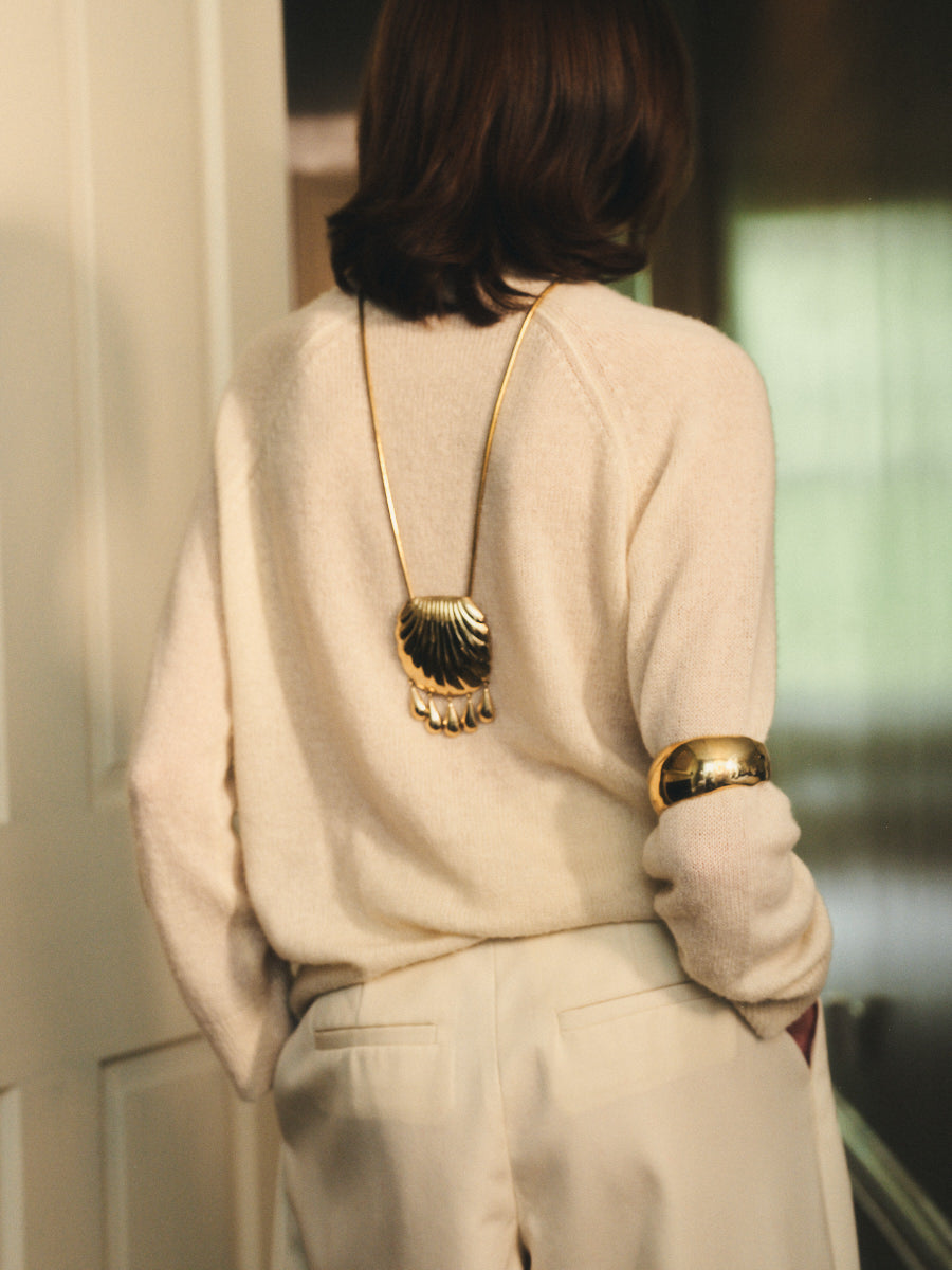 PETRA SHELL NECKLACE GOLD image 3