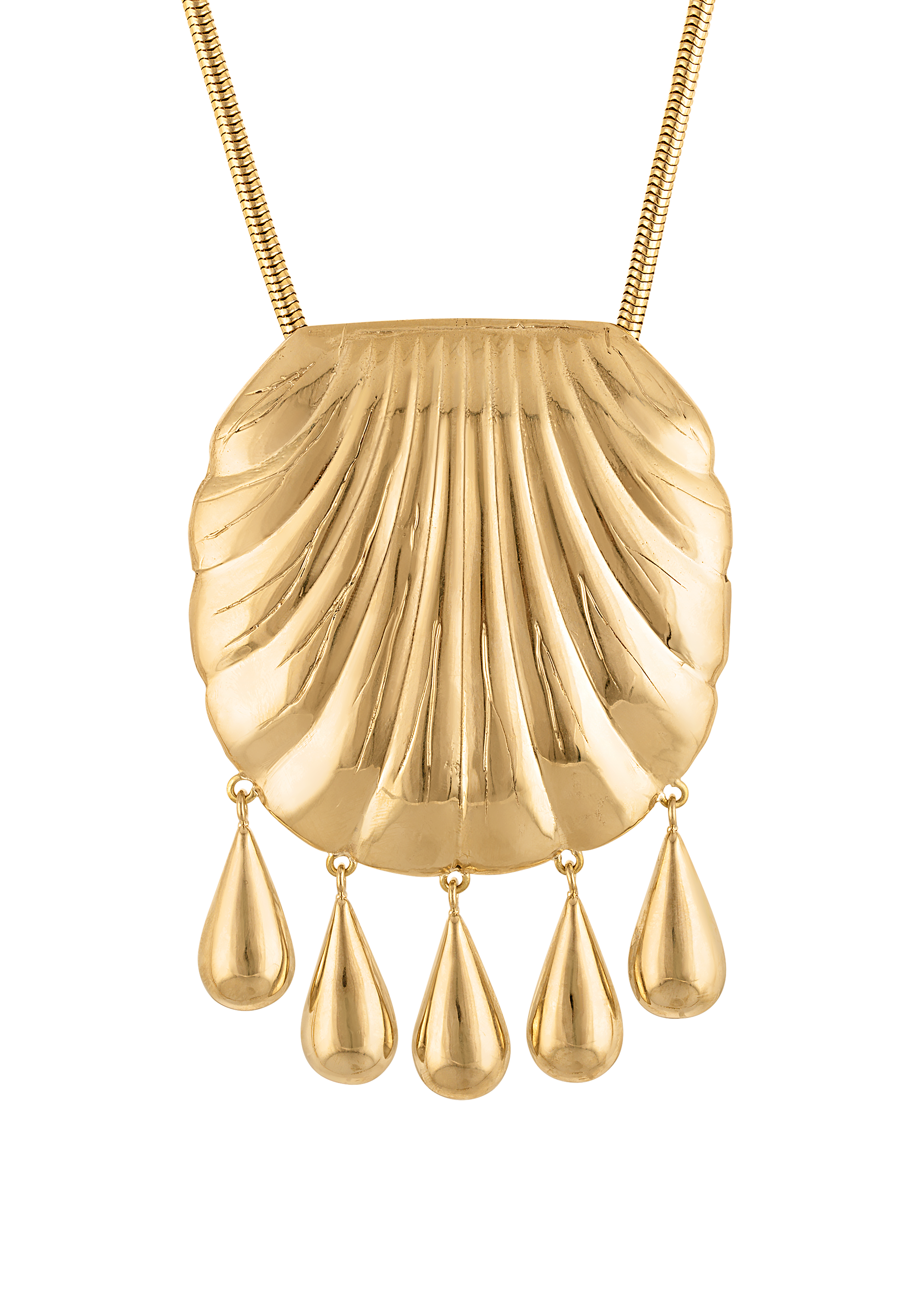 PETRA SHELL NECKLACE GOLD – JUJU VERA