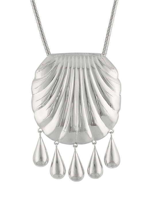 PETRA SHELL NECKLACE SILVER