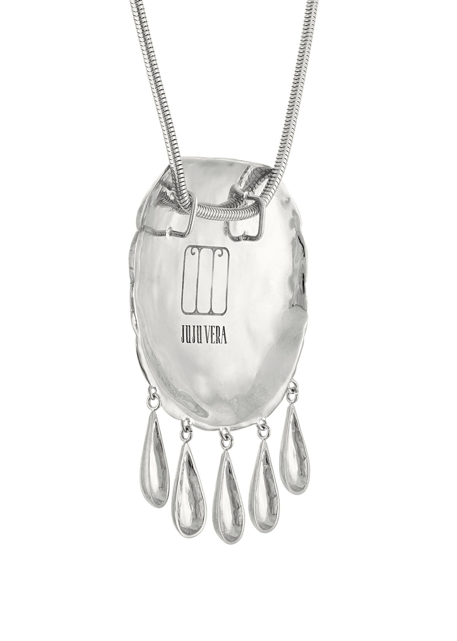 PETRA SHELL NECKLACE SILVER image 2