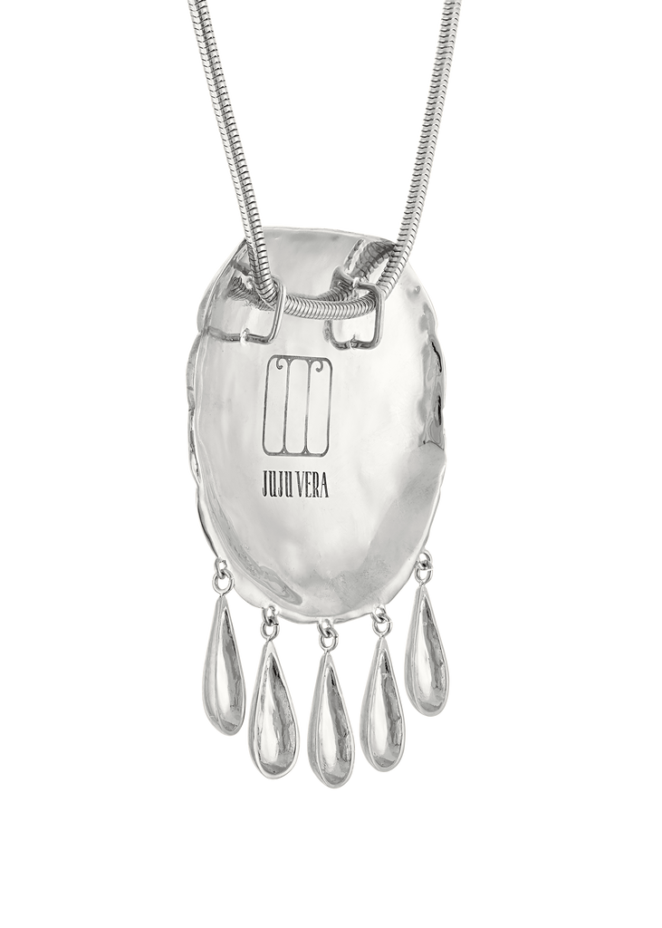 PETRA SHELL NECKLACE SILVER image 10