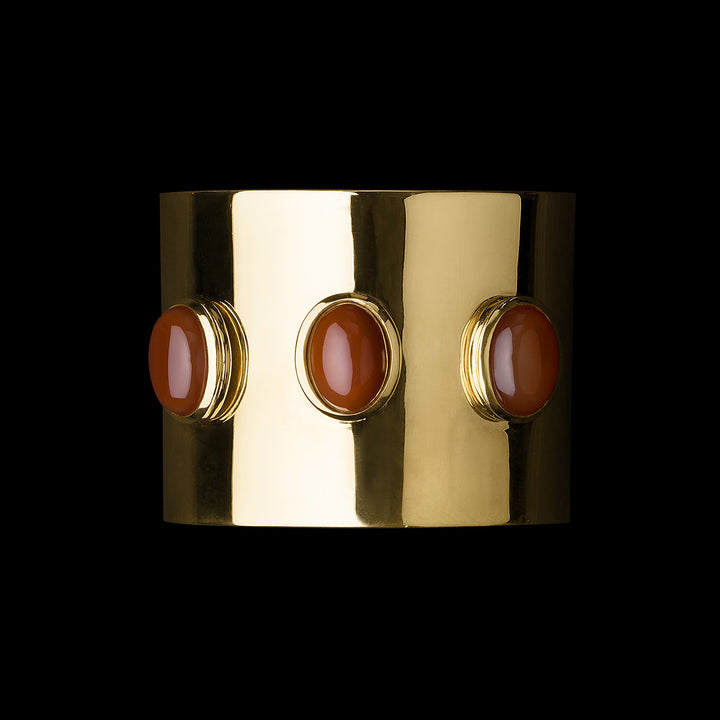 Fiona Carnelian Gold Cuff