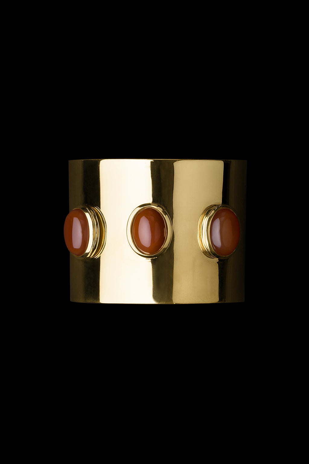 Fiona Carnelian Gold Cuff