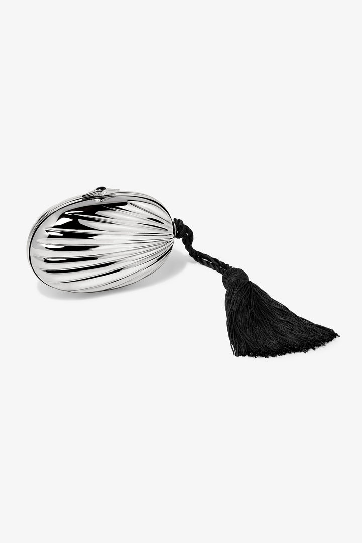 Petra Tassel Clutch in Silver