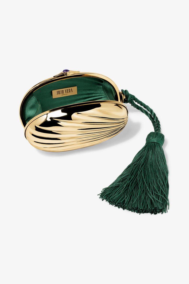 Petra Tassel Clutch in Gold