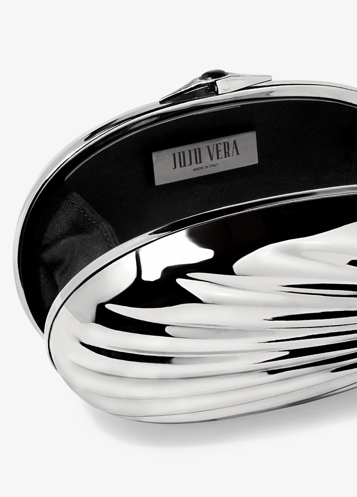 Petra Tassel Clutch in Silver