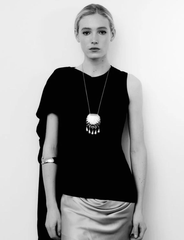 PETRA SHELL NECKLACE in Solid Sterling Silver