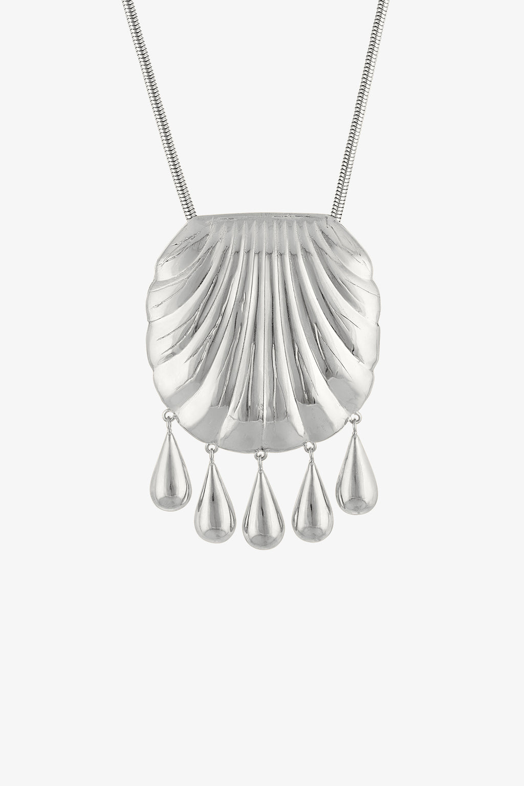 Petra Shell Necklace in Silver