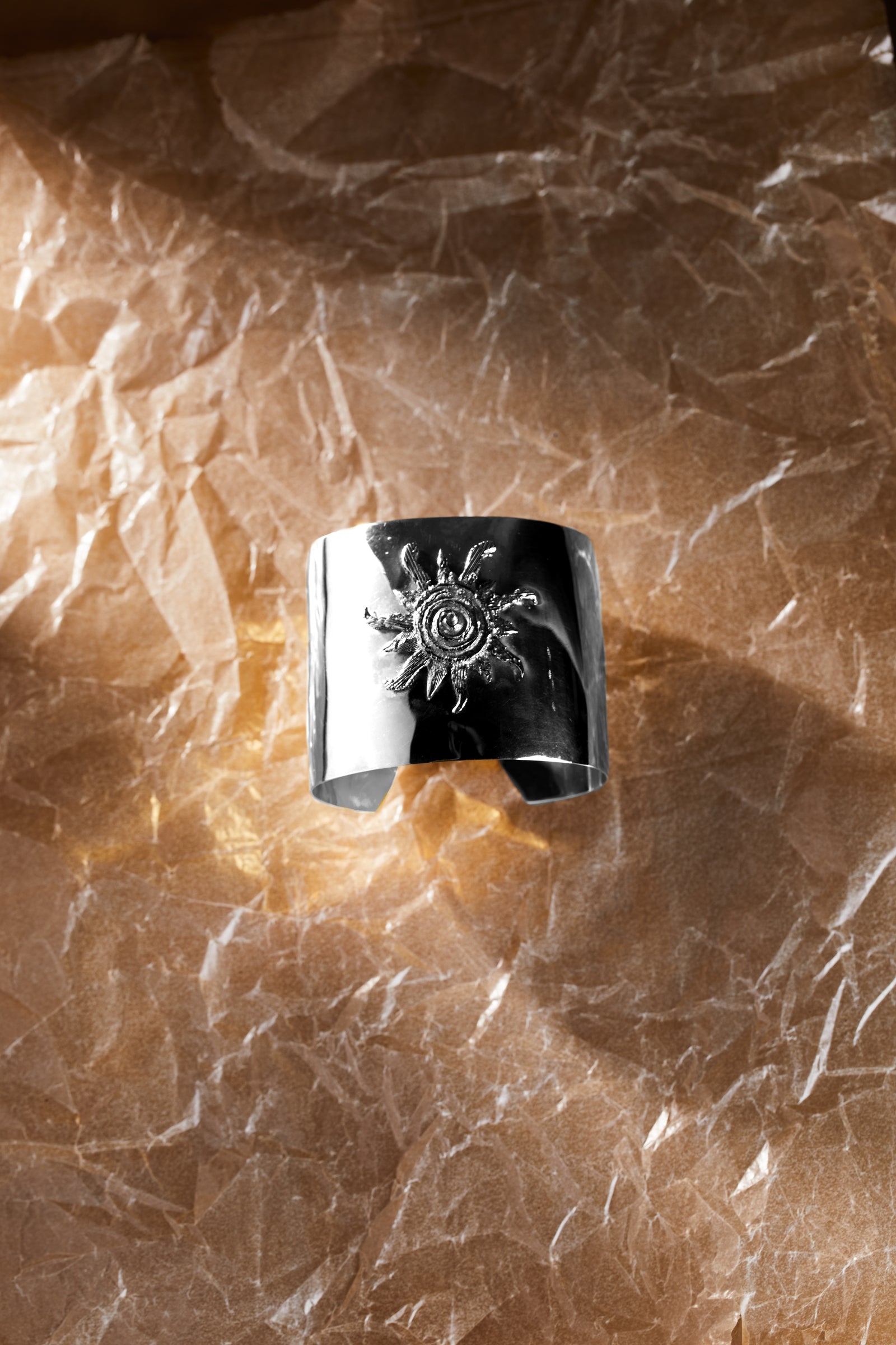 Sun Cuff in Silver image 2