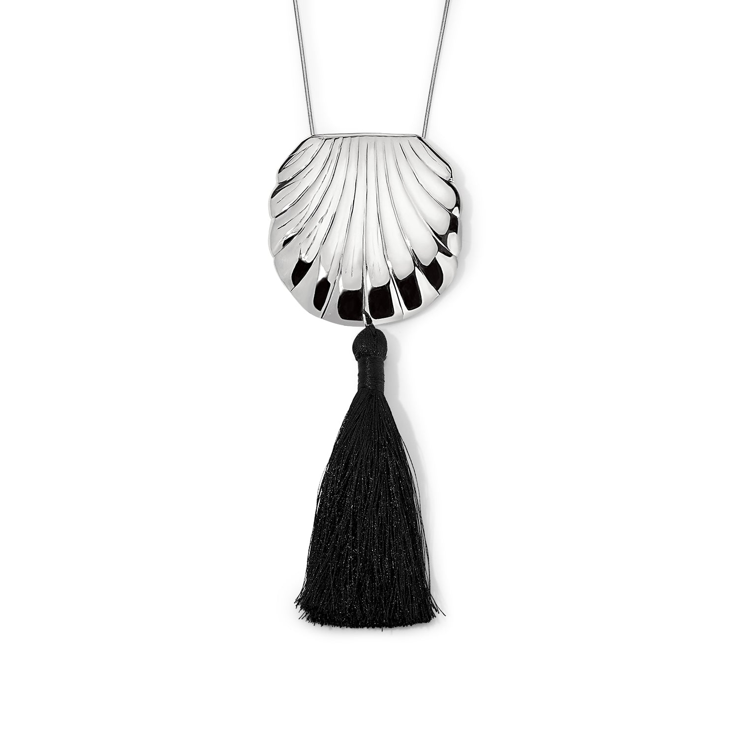 Petra Tassel Necklace in Black