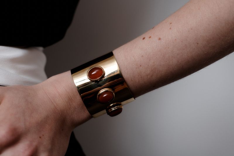 Fiona Carnelian Gold Cuff image 2